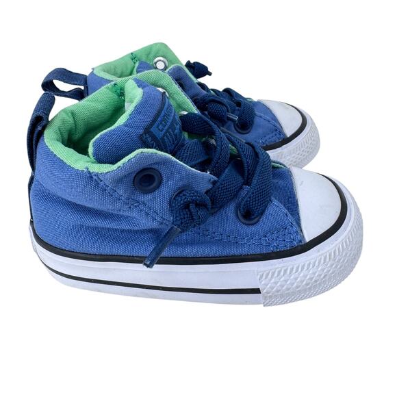 Converse Taylor All Star Street Mid Toddler's Shoes‎ Unisex Kids 3 Blue 760072F - Picture 1 of 7